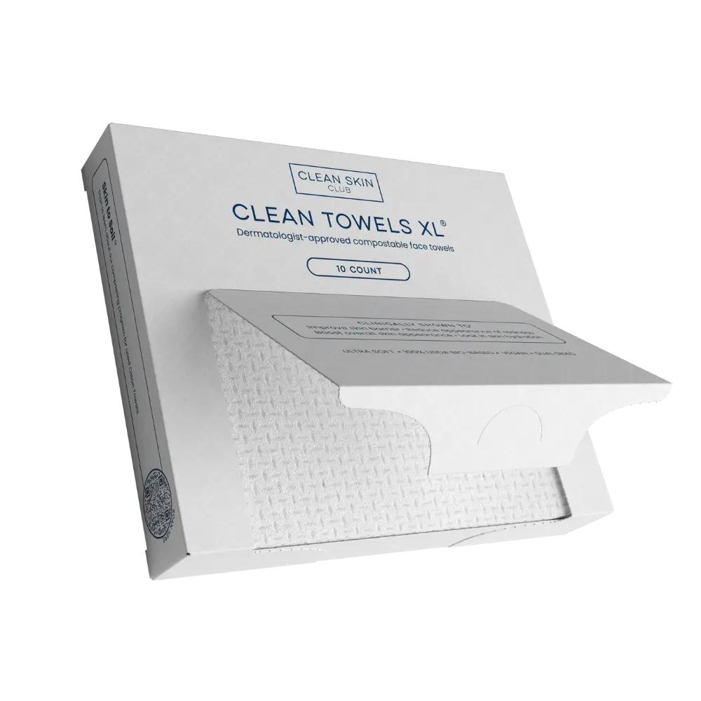 Clean Towels XL™ Travel, Disposable Face Towels, 10 Count Clean Skin Club